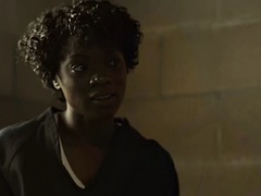 Lesbian prisoner babe enjoys pussy licking with MILF