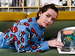 Enthousiasteling, Kont, Masturbatie, Kort haar, Mager, Alleen, Strippen, Tiener