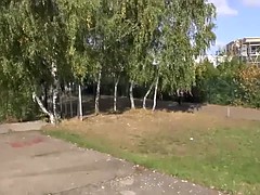 素人, フェラチオ, 茶髪の, イく瞬間, チン, 顔射, オーガズム, アウトドア