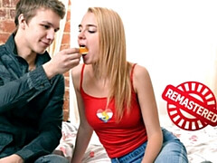 18, デカチン, ブロンド, フェラチオ, 自然山雀, オマンコ, ティーン, オッパイの