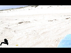 Perfect teen girl, playing with her pussy at a desert beach. she have the best pussy in the world