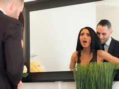 茶髪の, バック, 手コキする, キス, なめる, オマンコ, ガリガリ, オッパイの