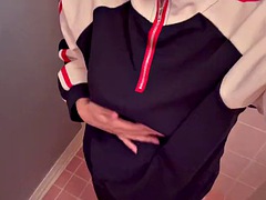 素人, アジア人, 美女, 日本人, オナニー, シャワー, 一人, オッパイの