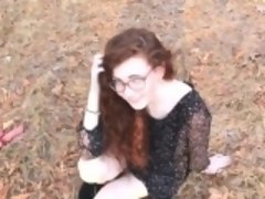 Enthousiasteling, Pijpbeurt, Hd, Buiten, Roodharige vrouw, Tiener