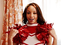 デカ尻, デカチン, フェラチオ, チアリーダー, バック, 自然山雀, ティーン, オッパイの