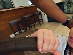 Chica, Verga grande, Negro, Ébano, Interracial