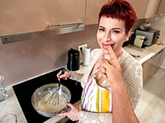 Aesthetic hottie with short red hairs Lisa Pinelli fucked from behind