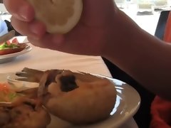 フェラチオ, 茶髪の, アウトドア, 公共
