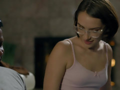 黒人, フェラチオ, 手コキする, 異人種間, 小柄, オマンコ, ティーン, オッパイの