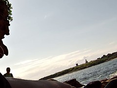 Пляж, Мастурбация, На природе, Подглядывание