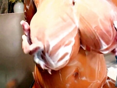 Aziatisch, Lieveling, Grote mammen, Japaans, Masturbatie, Natuurlijke tieten, Douche, Alleen