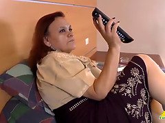 お尻, 茶髪の, お婆さん, オナニー, 熟年, 母, オマンコ