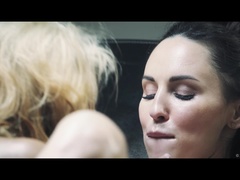 Blonde, Français, Embrassement, Mamelons, Huilée, Culottes ou slips, Chatte, Suçant