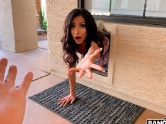 お尻, デカ尻, フェラチオ, 捕まる, 手コキする, キッチン, 淫乱熟女, パンティ