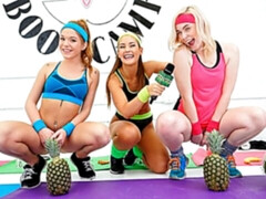 素人, デカ尻, デカチン, フェラチオ, 茶髪の, バック, 女 人男 人, ティーン