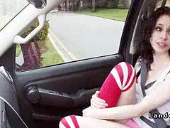 Amateur, Mamada, Morena, Pareja, Al aire libre, Realidad, Adolescente, Voyeur