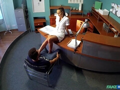 Mea Melone And Nick Ross In Hot And Horny Nurse Lets Patient Spunk Over Her Pussy