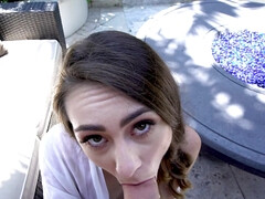 Cul, Sucer une bite, Brunette brune, Tir de sperme, Poilue, Seins naturels, Adolescente, Nénés