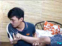 アジア人, フェラチオ, イく瞬間, 足, ゲイ