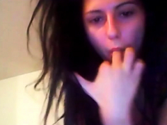 Amateur, Brunette brune, Doigter, Italienne, Masturbation, Solo, Adolescente, Webcam