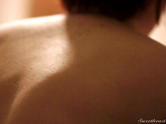 Grote mammen, Blond, Lesbisch, Roodharige vrouw, Tieten likken