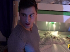 A busty kinky MILF unleashes lust with a random guy in hostel.