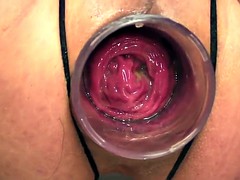 Tied up & Gaping my pussy Jan-06-2015