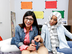 18, アラブ, フェラチオ, イマラチオ, 女 人男 人, はじめて, 恥ずかしがりや, ティーン