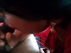 Hot Indian Village Girl Gives Deep Throat Blowjob and Milks Husband's Cock