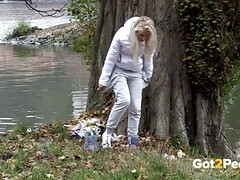 Amateur, Blonde, Femelle, Hd, De plein air, Public, Solo, Fils