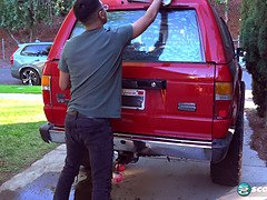 Blasen, Braunhaarige, Spermaladung, Schwanz, Ablutschen