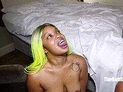 vixen vanity inhaling drinking big black cock king nasir