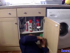 Classy milf pounded by plumber