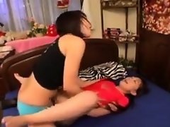 Amateur, Asiatique, Doigter, Poilue, Lesbienne, Jouets