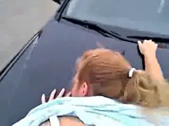 fat girl fucks a car?