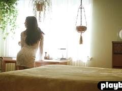 Arsch, Süss, Lingerie, Masturbation, Muschi, Erotischer film, Solo, Spielzeuge