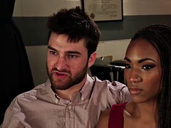 Ebony bdsm domina fucked by doctor in front of cuckold boyfriend