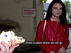 Public Agent Rip my nylons and fuck my pussy hard outside