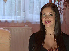 Braunhaarige, Paar, Fussjob, Strumpfhose, Taboo