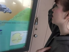 Leie, Papi, Fingern, Freundin, Piercing, Öffentlich, Muschi, Titten