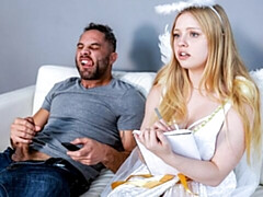 Grosser arsch, Grosser schwanz, Grosse titten, Blondine, Blasen, Hundestellung