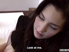 Czech amateur teen Katerina first porn video