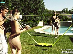 Antonia Sainz and Damaris X swingers sex outdoors