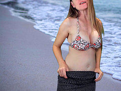 Horny milf, milf joi, bathing suit