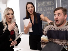 ビーチ, 女 人男 人, 毛深い, 教師, 三人