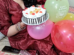 Indian Sis-in-Law Birthday Sex with Hindi Audio - QueenbeautyQB Big Tits, Blowjob, Creampie