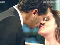 アメリカ人, デカチン, ビキニ, キス, 熟年, パイ刷り