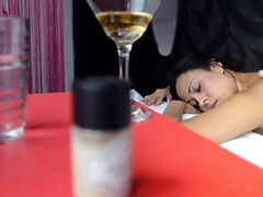 茶髪の, Hd, ラティーナ, マッサージ, タトゥー