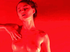 18, エロティック, 女, なめる, オナニー, ロシア人, 一人, ティーン