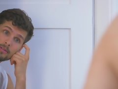 Chambre à dormir, Blonde, Sucer une bite, Brunette brune, Couple, Faciale, Hd, Chatte